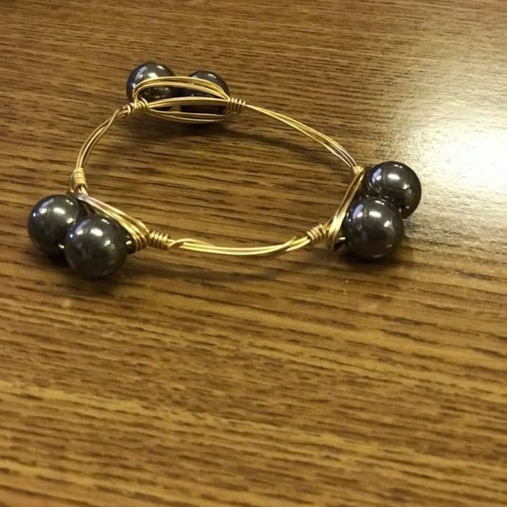 bourbon & boweties inspired wire wrapped bracelet
